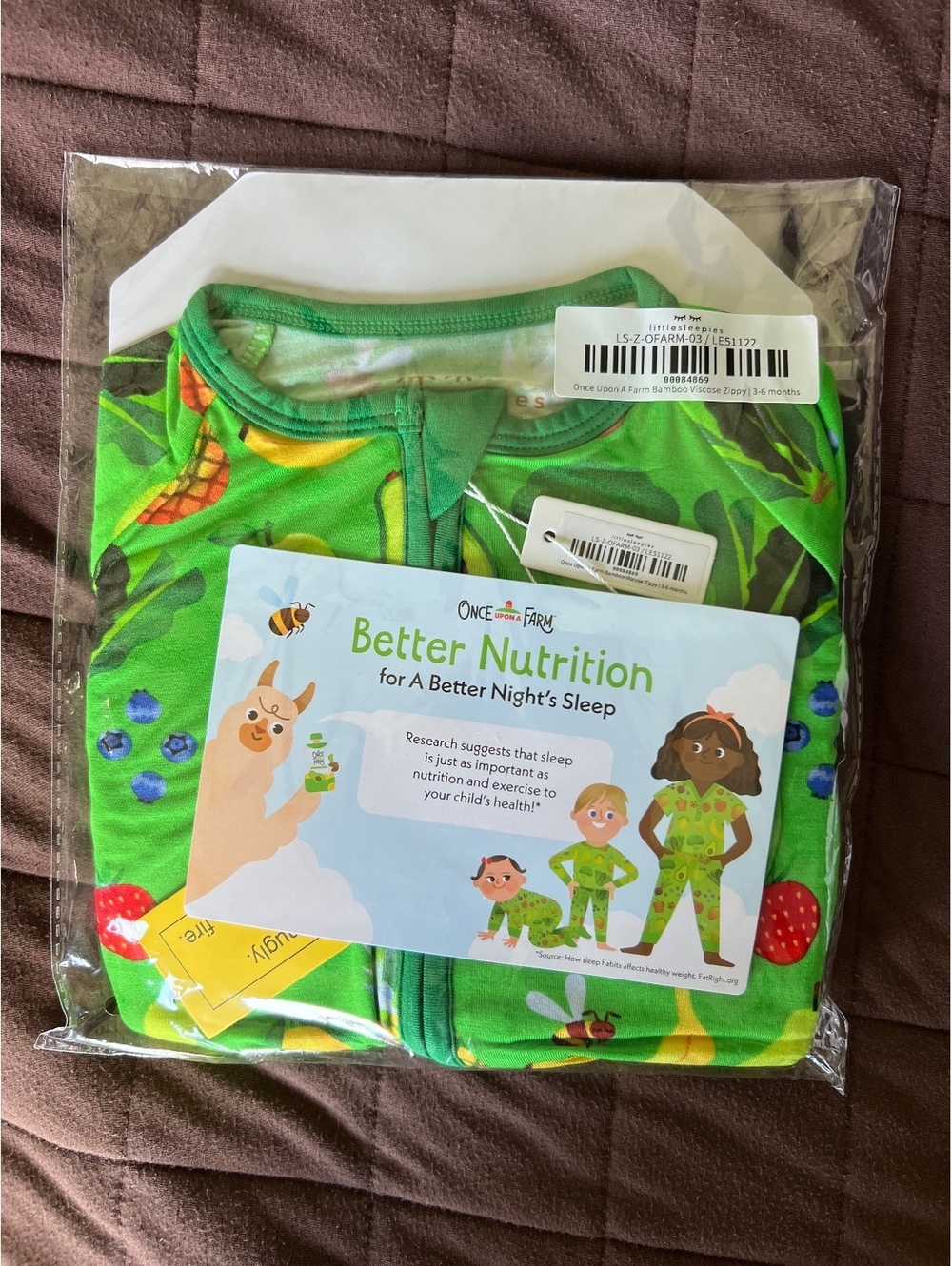 Little sleepies once upon a farm zippy 3-6 months